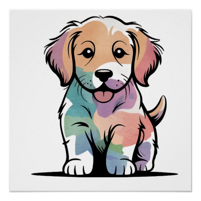 Póster Design de Cachorrinho Fofo (Frente)