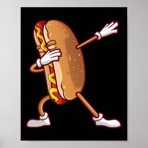 Poster Design De Cachorro Quente Bonito Para Crianças Mul
