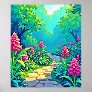 Poster Design de Caminho do Jardim Magnético