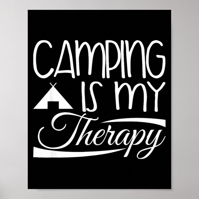 Poster design de camper - camping é minha terapia (Frente)