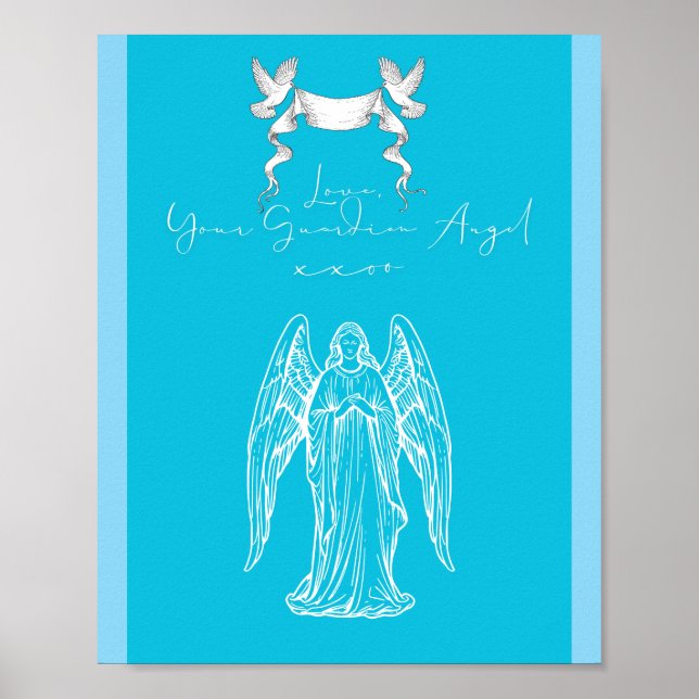Poster Design de Carta de Amor - Amor, Seu Anjo da Guarda (Frente)