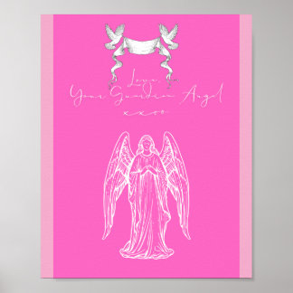 Poster Design de Carta de Amor - Amor, Seu Anjo da Guarda