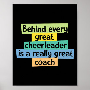 Poster Design de Cheerleading Para um Treinador