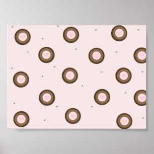 Poster Design de Círculo Moderno Marrom e Rosa