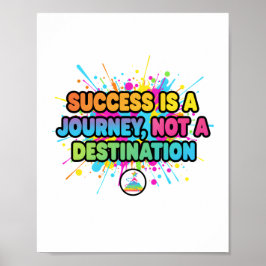 Poster Design de Citação Motivacional de Sucesso é uma Jo