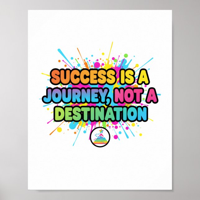 Poster Design de Citação Motivacional de Sucesso é uma Jo (Frente)