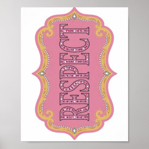 Poster Design de Citação RESPEITO Rosa Atraente v2