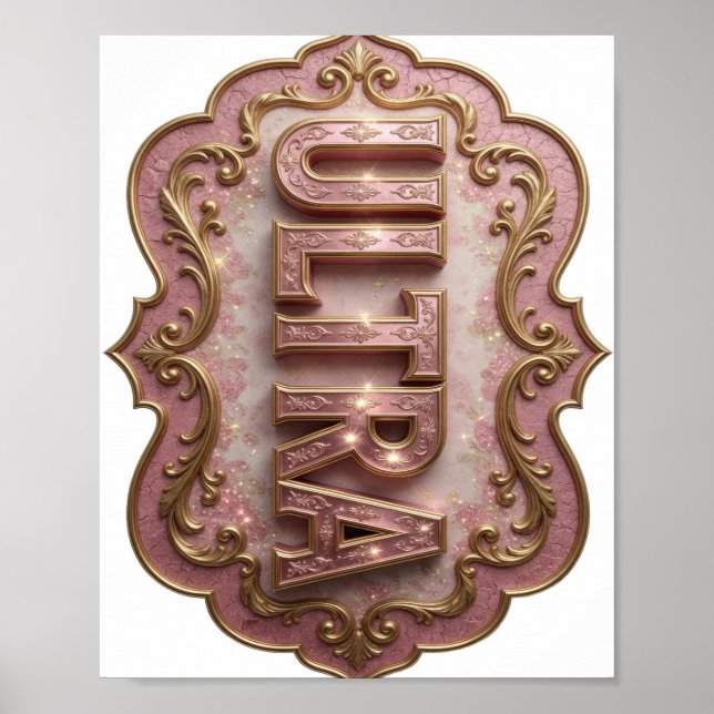 Poster Design de Citação ULTRA Rosa Fresca (Frente)