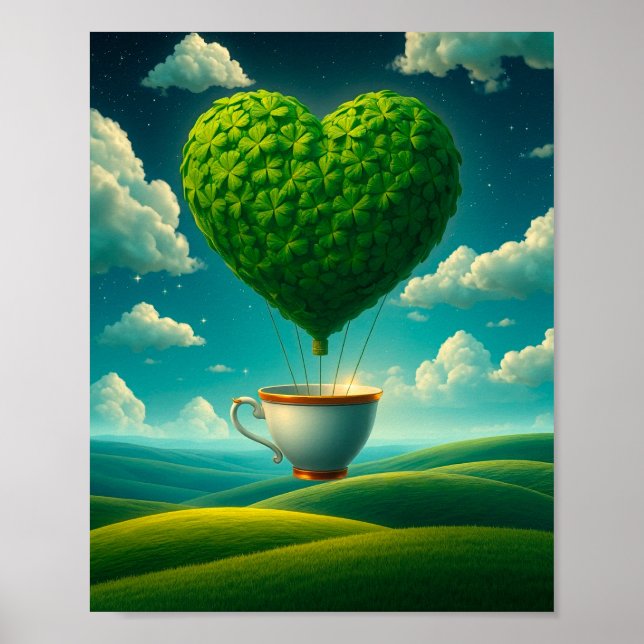 Poster Design de Clover para Rua. Dia de Patrick (Frente)