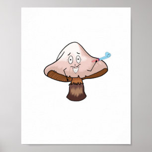 Poster design de cogumelo, cogumelo de festa