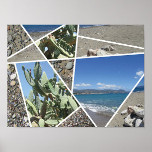 Poster Design de Colagem Mediterrânica