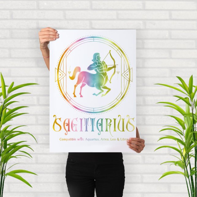 Poster Design de Compatibilidade Zodiac Sagittarius (Criador carregado)