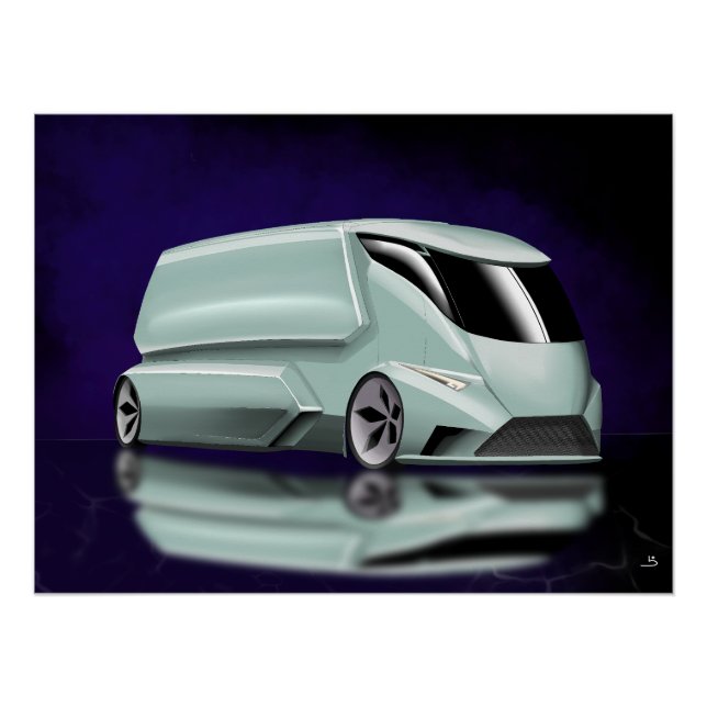 Póster Design de conceito de caminhão (Frente)