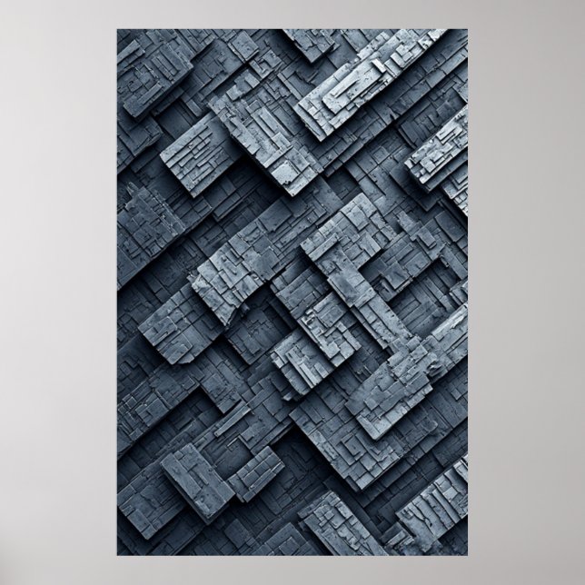 Poster Design de Concreto Geométrico (Frente)