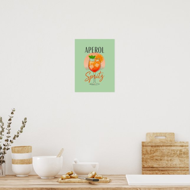 Poster Design de Coquetel Aperol Spritz (Cozinha)