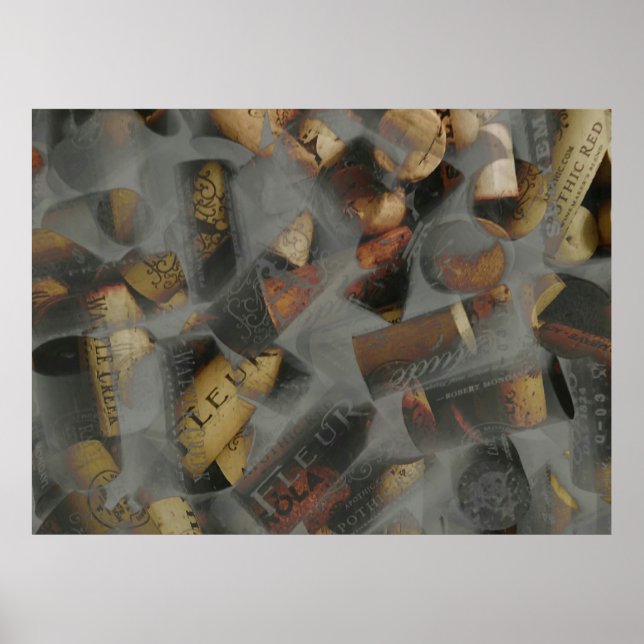 Poster Design de Cortiça de Vinho (Frente)