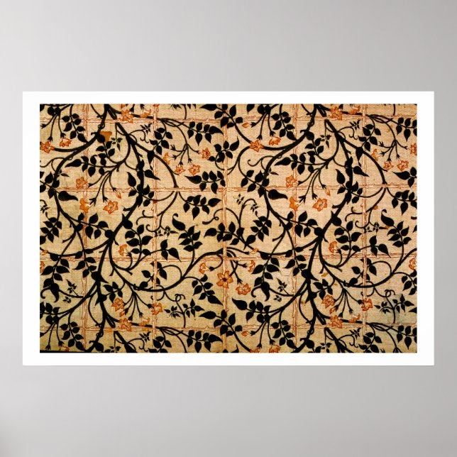 Póster Design de cortina de jasmim, 1868-70 (berço impres (Frente)
