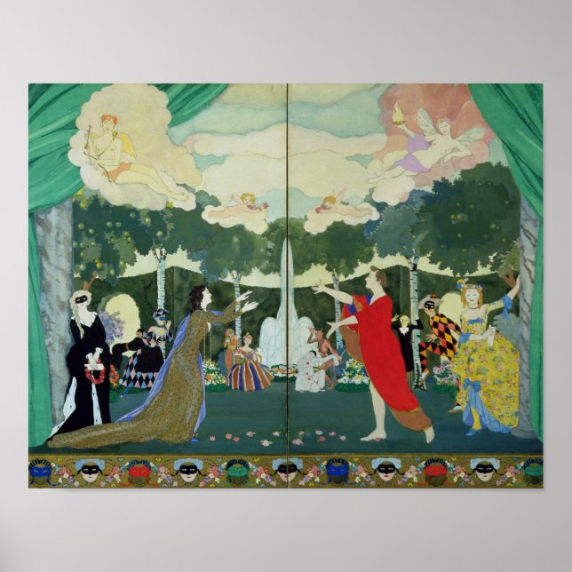 Póster Design de cortina para o "Teatro Livre" em (Frente)