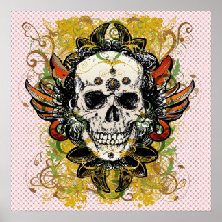 Poster Design de crânio