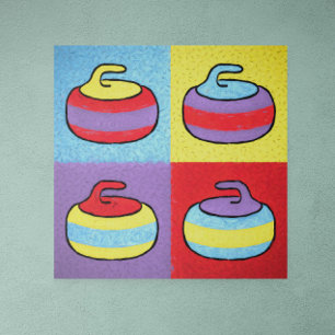 Poster Design de Curling que é Pop Art