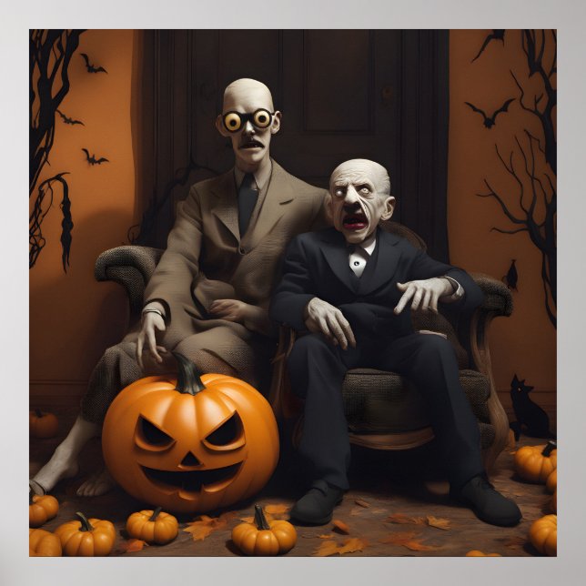 Poster design de decoração de Halloween (Frente)