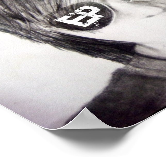 Póster Design de desenho do lápis Shane Dawson (Borda)