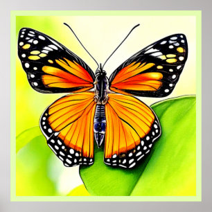 Poster Design de Detalhes da Asa da Borboleta