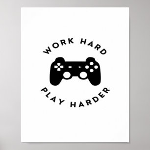 Poster Design de Duro para Reprodução do Duro de Trabalho
