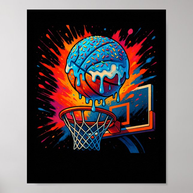 Poster Design de Enterrada Engraçada com Donut Derretendo (Frente)