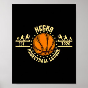 Poster Design de Esboço da Liga Negra Vintage Mês da Hist
