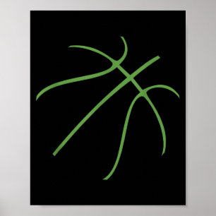 Poster Design de Esportes de Beisebol Fofo Com Cor Verde