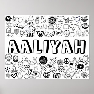 Poster Design de Estrutura de Tópicos de 'AALIYAH'