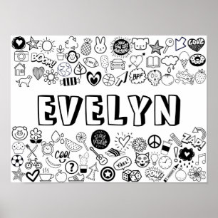 Poster Design de Estrutura de Tópicos de 'EVELYN'