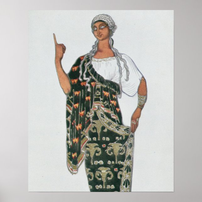 Poster Design de fantasia de Phedre, 1917 (lito colorido) (Frente)