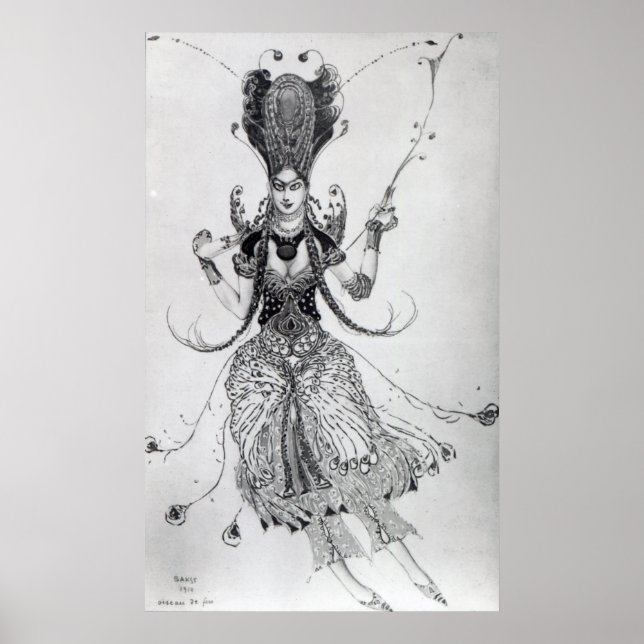 Póster Design de fantasia para "The Firebird", 1910 (Frente)