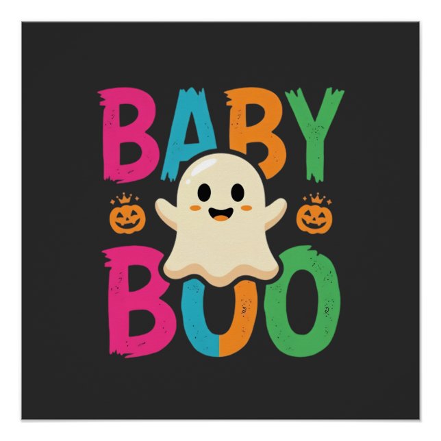 Póster Design de Fantasma de Halloween Baby Boo_1 (Frente)
