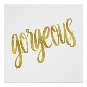 Póster Design de Faux Gold Foil Sparkle, uma citação ma