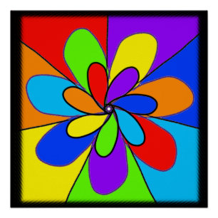Póster design de flor abstrato