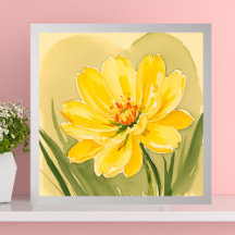 Design de Flor Amarelo de Bloqueio