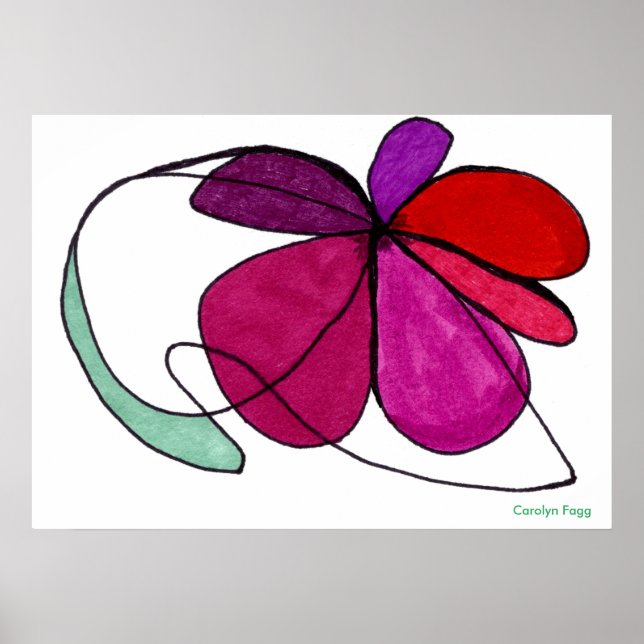 Póster design de "Flor Dance" por Carolyn Fagg (Frente)