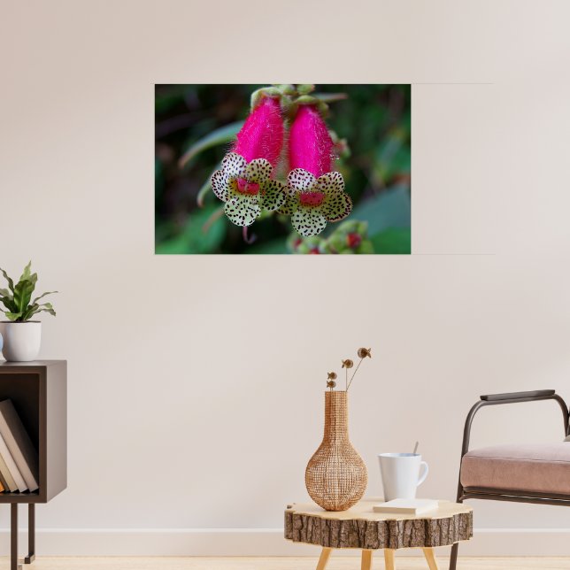 Póster Design de Flor Leopardo (Sala de Estar 3)