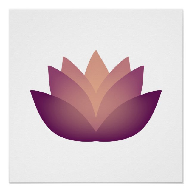 Póster Design de Flor Mauve Lotus (Frente)