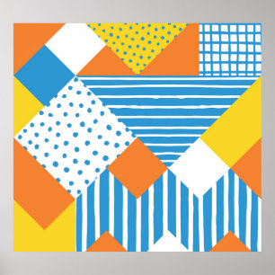 Poster Design de Fundo Abstrato de Vintage Geométrico
