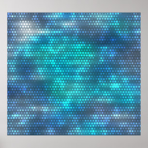 Poster Design de fundo azul-abstrato criativo.