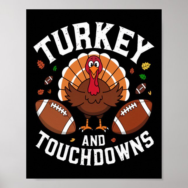 Poster Design De Futebol Para A Turquia E Touchdowns (Frente)