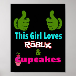 Poster Design de Gamer Girl Dizendo Essa Garota Ama Robux