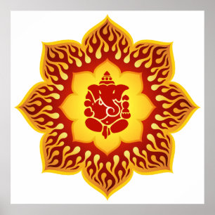 Póster Design de Ganesha Lotus