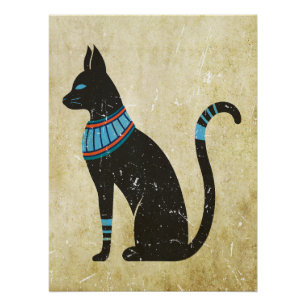 Póster Design de Gato Bastet