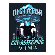 Design de Gato Engraçado Catastrófico