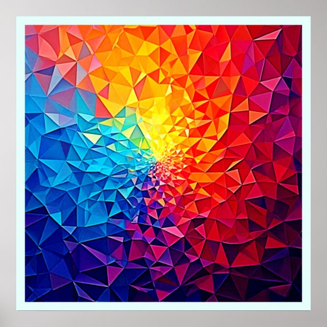 Poster Design de Grade Digital Caos Prismático (Frente)